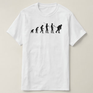 Camiseta Evolução do Jogador de Hóquei no Gelo Meme Bv