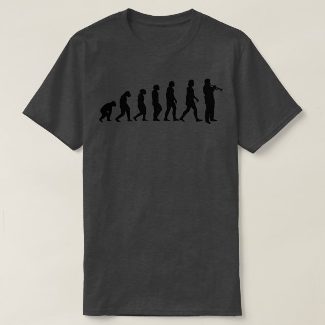 Camiseta Evolução do Jogador de Trompete de Trompete (Frente do Design)