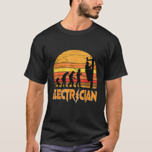 Camiseta Evolução do Lineman Engraçado Eletricista de Energ