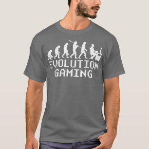 Camiseta Evolução Do Nerd De Jogadores De Jogos Engraçados