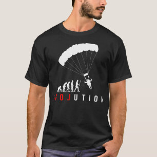 Camiseta Evolução do Paraquedas Parapente do Parapente do