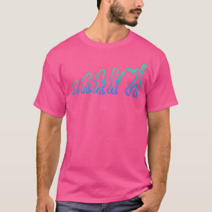 Camiseta Evolução do Patinador no Gelo Passatempo de Patina