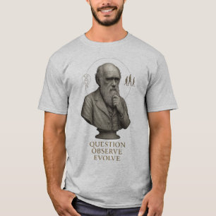 Camiseta EVOLUÇÃO DO PENSAMENTO – Questione. Observe. Evolu