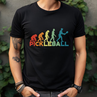 Camiseta Evolução do Pickleball Nome ou Texto Engraçado Per