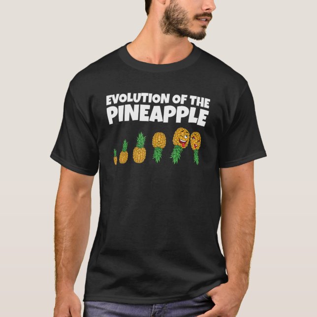 Camiseta Evolução do pino superior do ananás (Frente)