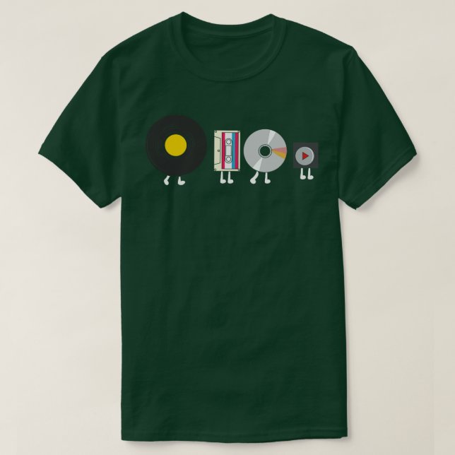 Camiseta Evolução do player de áudio (Frente do Design)