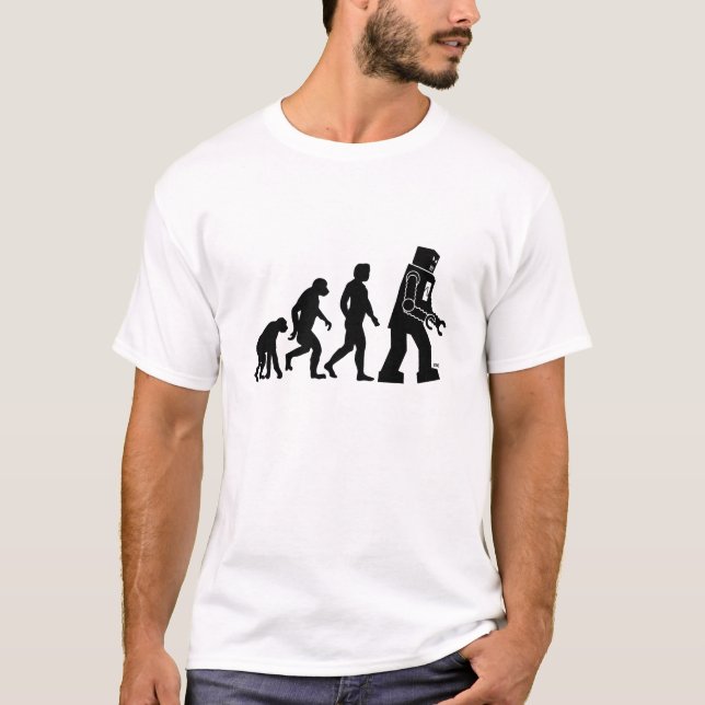 Camiseta Evolução do robô - nossos Overlords novos do robô (Frente)