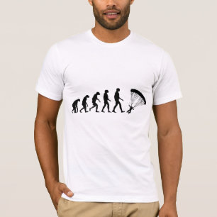 Camiseta Evolução do salto de pára-quedas