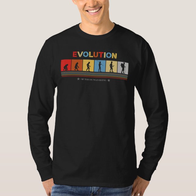 Camiseta Evolução Do Ser Humano Num Retrovisor Mais Pesado  (Frente)