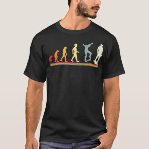 Camiseta Evolução do skate O elétrico de uma roda