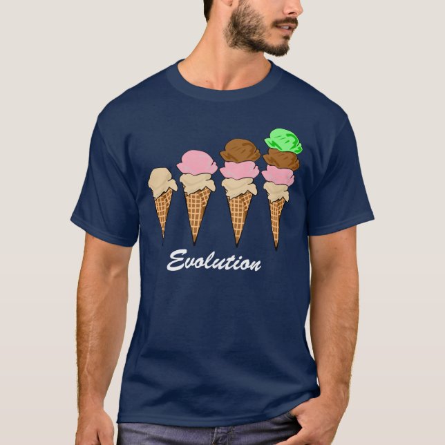 Camiseta Evolução do sorvete (Frente)