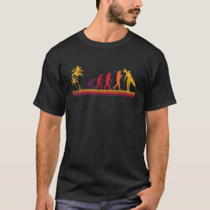 Camiseta Evolução do surf Surfista retrô palmeira Tropical