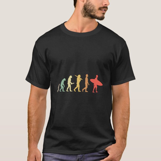 Camiseta Evolução Do Surfe Para Surfistas (Frente)