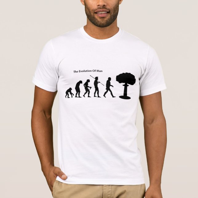 Camiseta Evolução do t-shirt (branco) de Sattrical do homem (Frente)