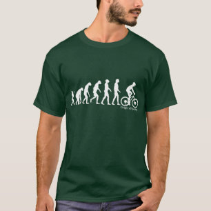 Camiseta Evolução do t-shirt do ciclismo do homem