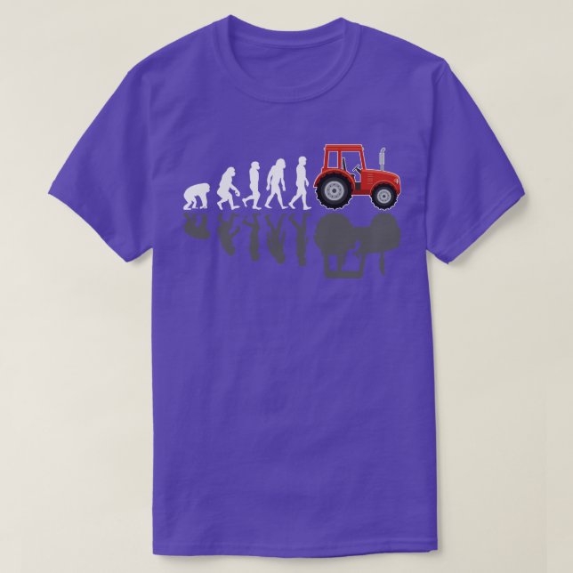 Camiseta Evolução do Trator Farmer com Sombra (Frente do Design)