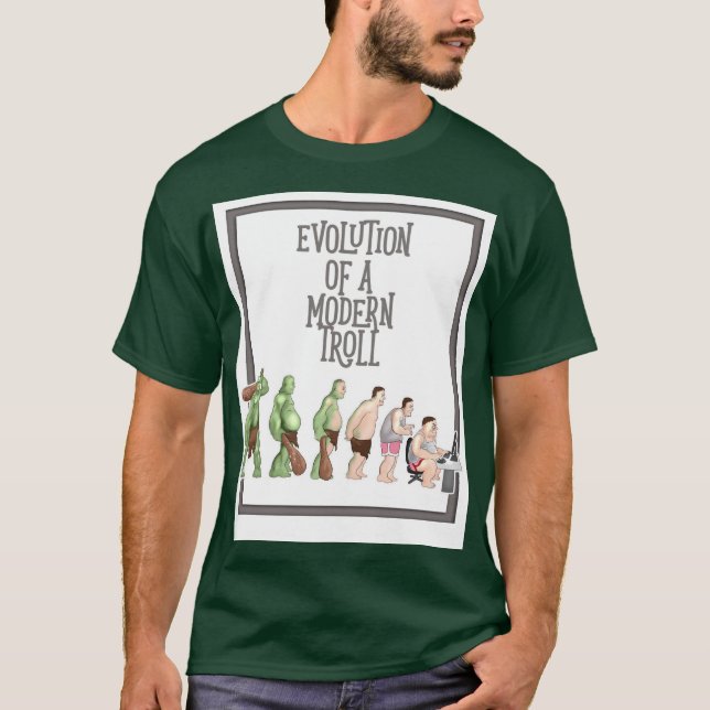 Camiseta Evolução do Troll Moderno (Frente)