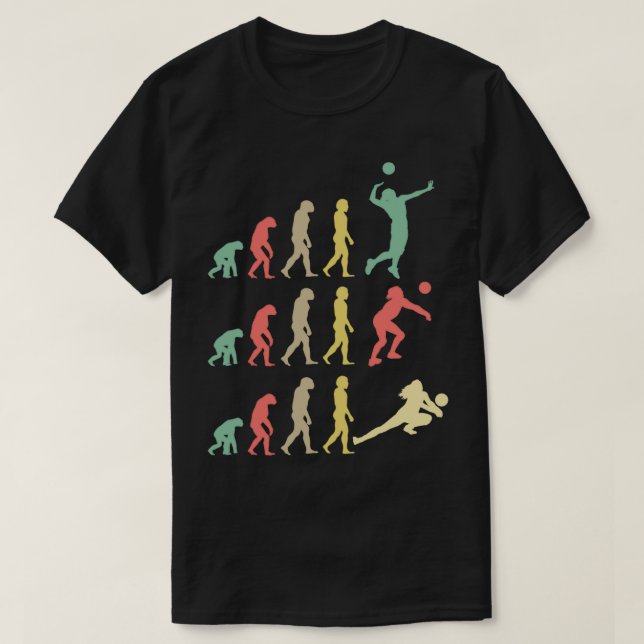 Camiseta Evolução do voleibol 7 (Frente do Design)