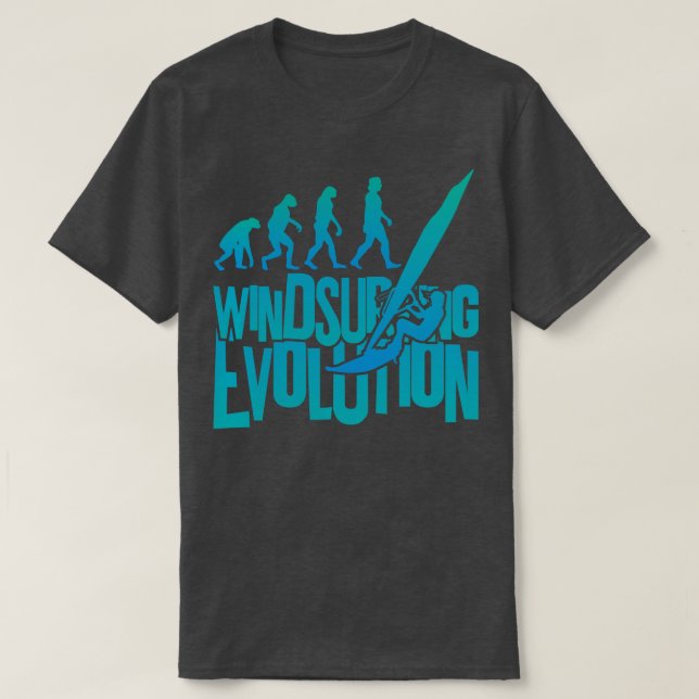 Camiseta Evolução do Windsurfing (Frente do Design)