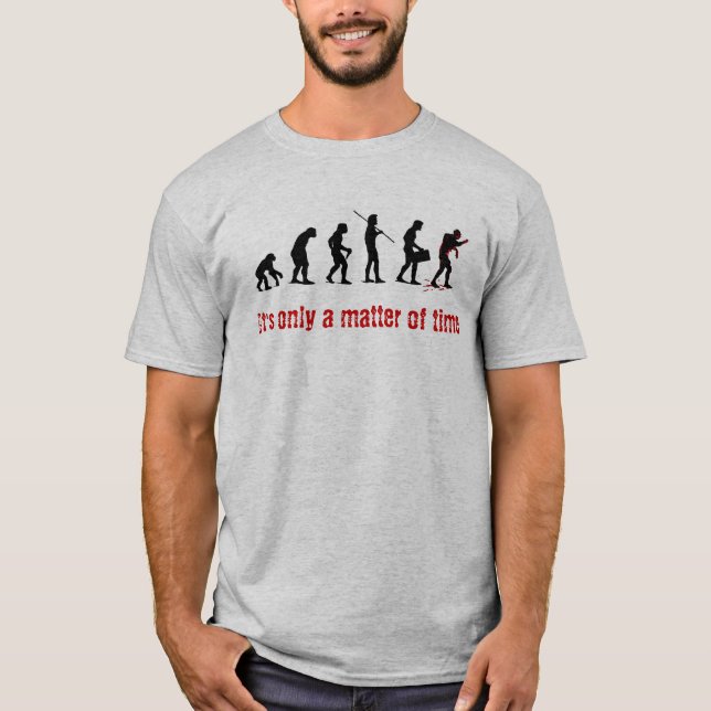 Camiseta Evolução do zombi - homens (Frente)