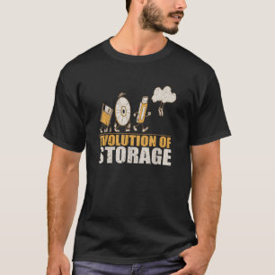 Camiseta Evolução dos dispositivos de armazenamento de dado