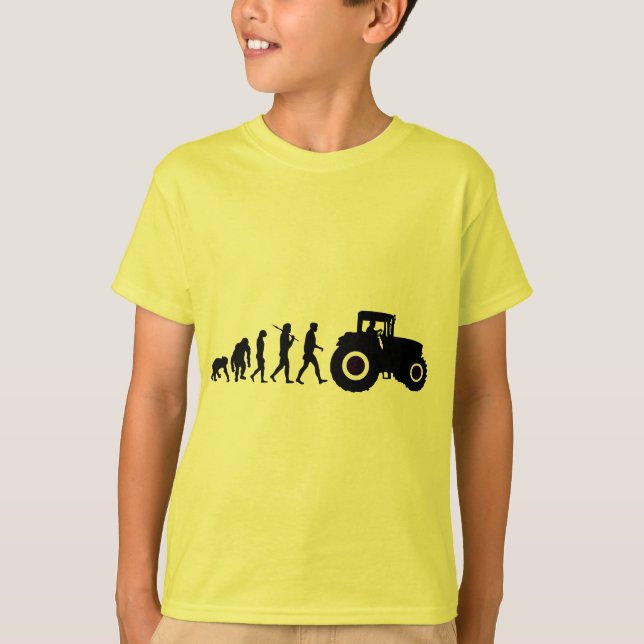 Camiseta Evolução dos fazendeiros de cultivar motoristas do (Frente)