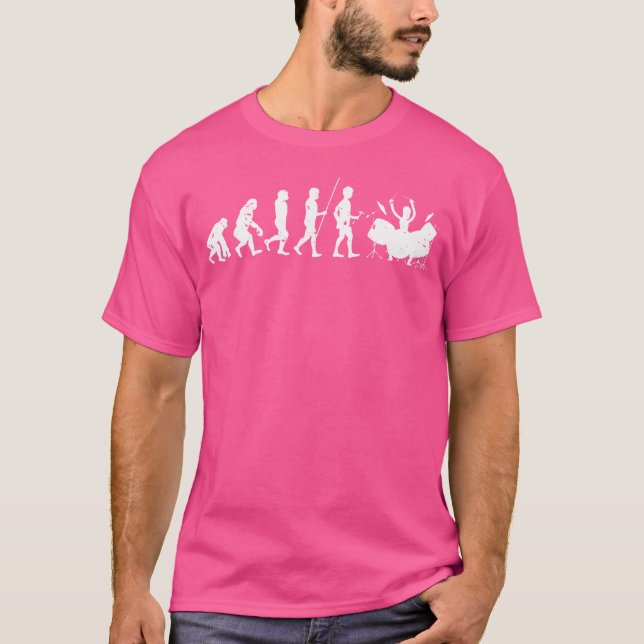 Camiseta Evolução Dos Tambores De Drummer Para Músicos (Frente)