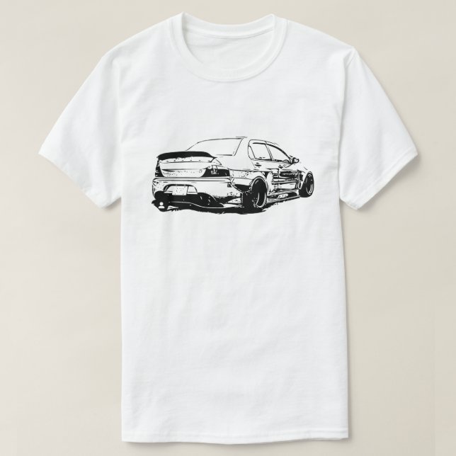 Camiseta Evolução Evo de Mitsubishi nove imageMitsubis do (Frente do Design)