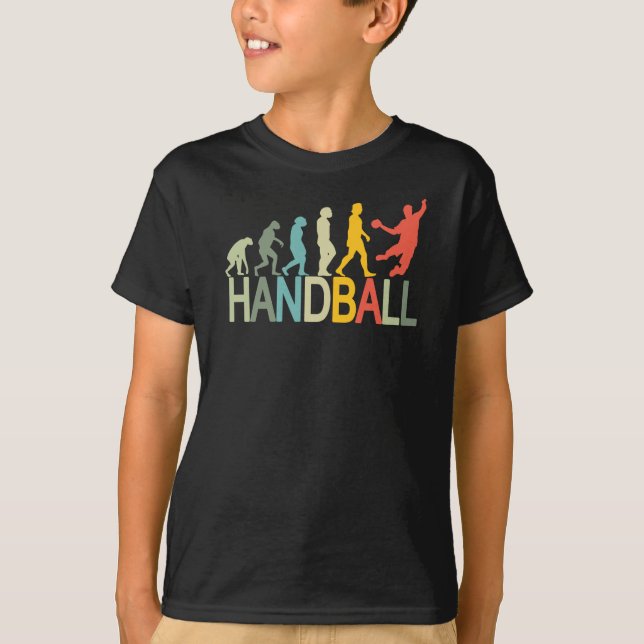 Camiseta Evolução incômoda do Design de Andebol (Frente)