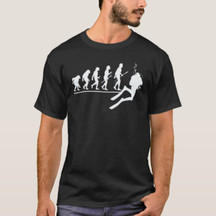 Camiseta Evolução Incrível do Homem Mergulhador Evolução Me