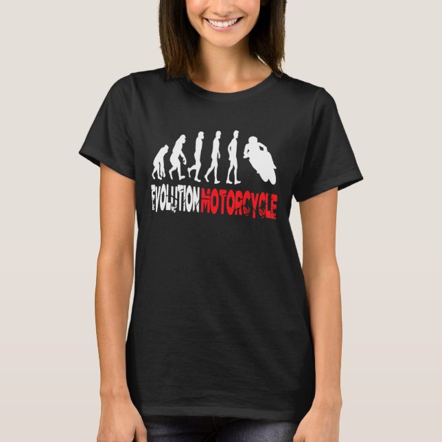 Camiseta Evolução Motocicleta Emotocicleta Ebike (Frente)