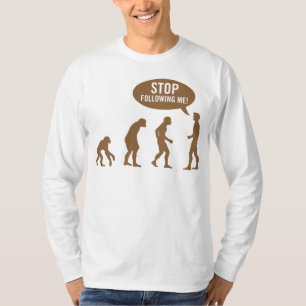 Camiseta evolução - pare de seguir-me!