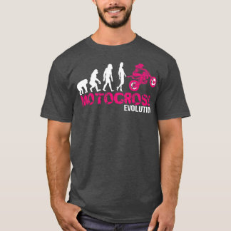 Camiseta Evolução perfeita do presente de uma Mulher Motocr