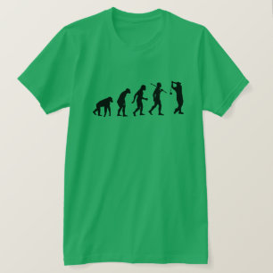Camiseta Evolução Personalizável Do Golfe Engraçado Da