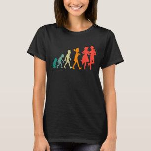 Camiseta Evolução Quadrada Dança Funny Retro
