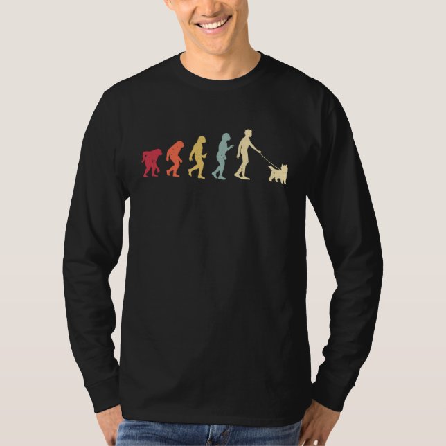 Camiseta Evolução Retro do Cairn Terrier (Frente)