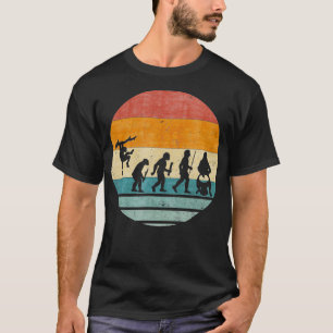 Camiseta Evolução Retroativa Vintage Do Drummer Do Jogador