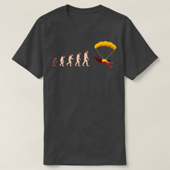 Camiseta Evolução Skydive Paraglider Idea (Frente do Design)
