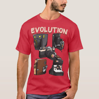 Camiseta Evolução Vintage da Fotografia da Câmera (2)