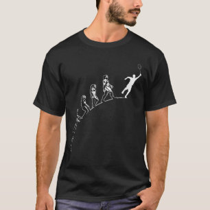 Camiseta Evoluçãode Badminton Shuttle Art