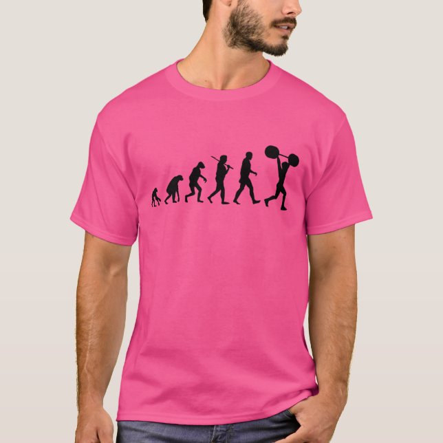 Camiseta evoluçãodolevantamentodepeso menino (Frente)