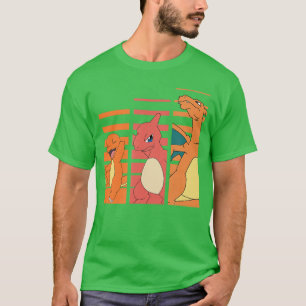 Camiseta Evoluções do Pokémon Charmander menino