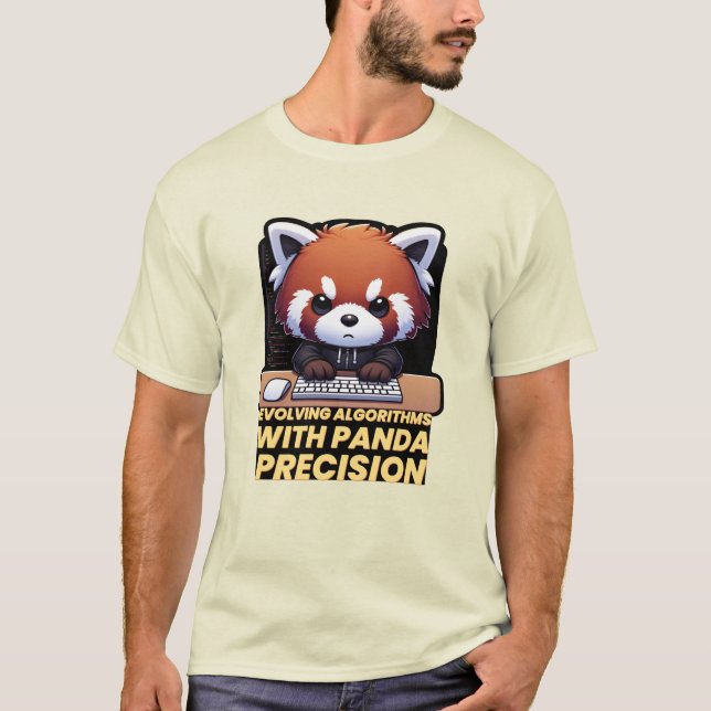 Camiseta Evoluindo Algoritmos com Precisão de Panda (Frente)