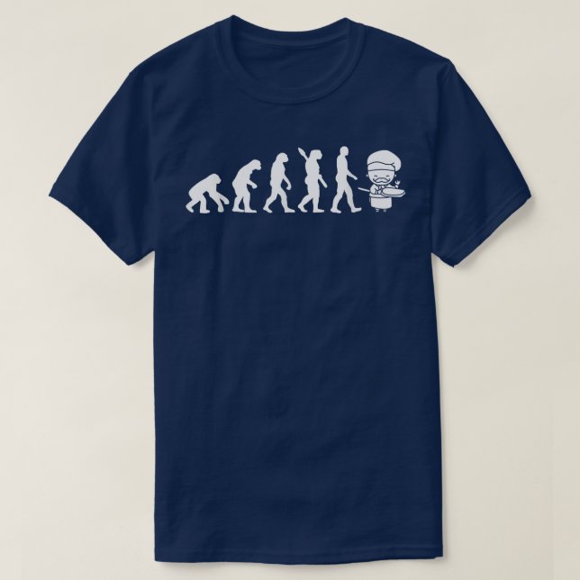 Camiseta Evolution Chef Gift Pizza Baker (Frente do Design)