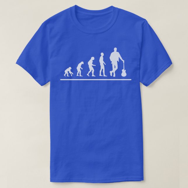 Camiseta Evolution Guitar Player Man Rock Country MusicGuit (Frente do Design)