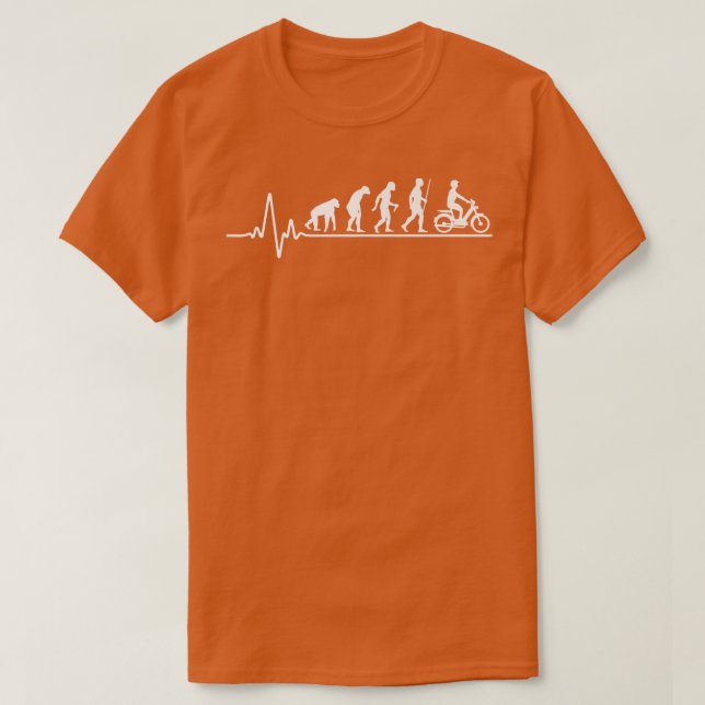 Camiseta Evolution Moped Driver Heartbeat Moped Steyr Moped (Frente do Design)