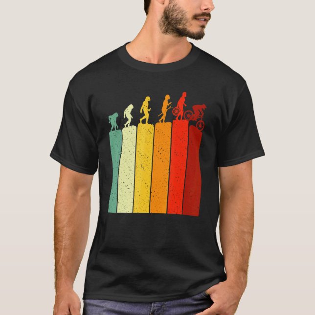 Camiseta Evolution MTB Mountain Biking Bicycle For Biker Me (Frente)