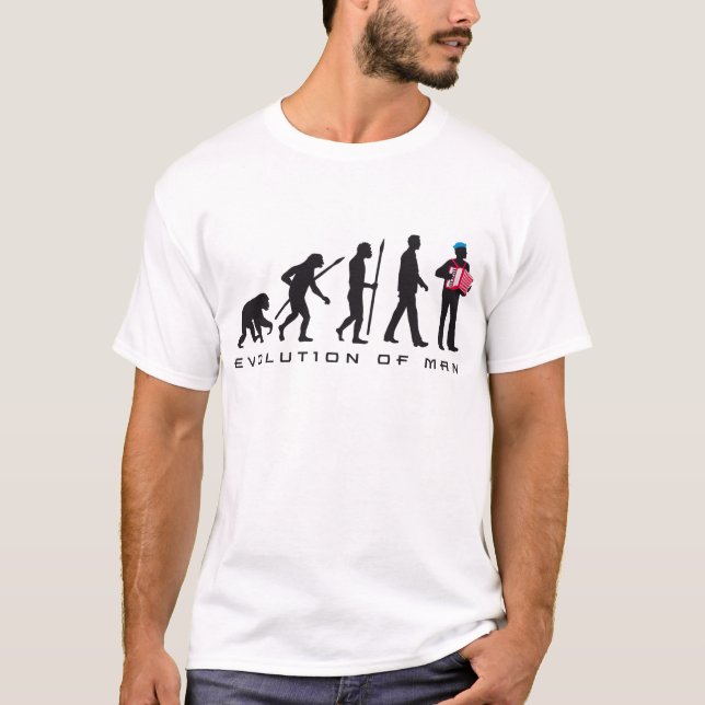 Camiseta evolution of ele accordion player sailor (Frente)
