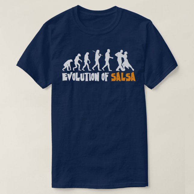 Camiseta Evolution Of Salsa, Salsa Dancing, Latin Music647 (Frente do Design)