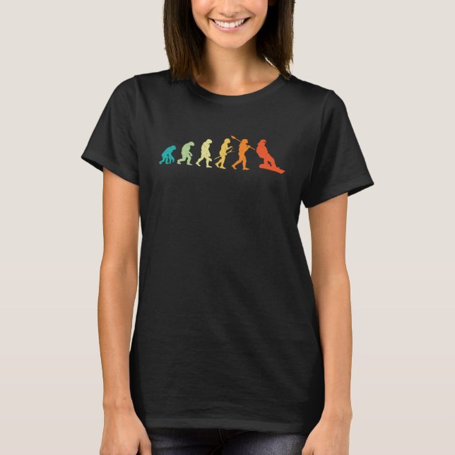 Camiseta Evolution Of Snowboarder  Snowboard Snowboarding (Frente)